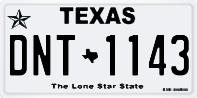 TX license plate DNT1143