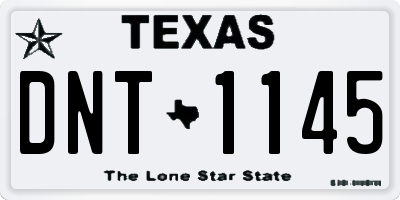 TX license plate DNT1145