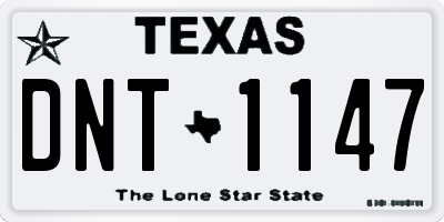 TX license plate DNT1147
