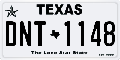 TX license plate DNT1148