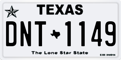 TX license plate DNT1149