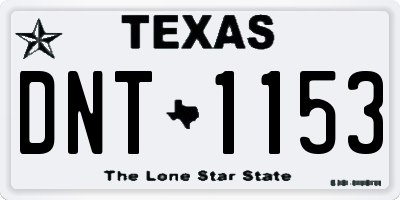 TX license plate DNT1153
