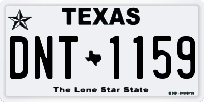 TX license plate DNT1159