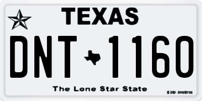 TX license plate DNT1160