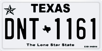 TX license plate DNT1161