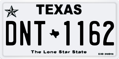 TX license plate DNT1162