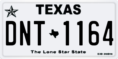 TX license plate DNT1164