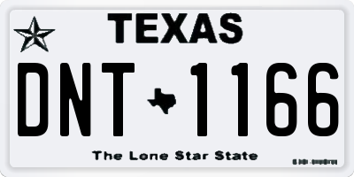 TX license plate DNT1166