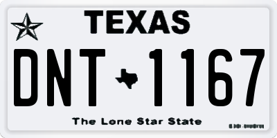 TX license plate DNT1167