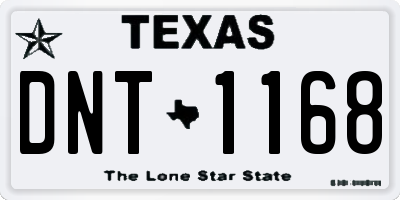 TX license plate DNT1168