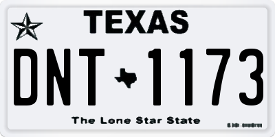 TX license plate DNT1173