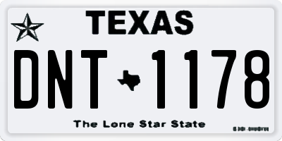 TX license plate DNT1178