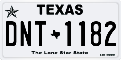 TX license plate DNT1182