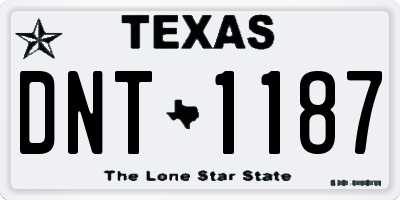 TX license plate DNT1187