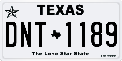 TX license plate DNT1189