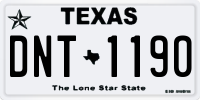 TX license plate DNT1190