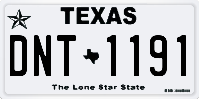 TX license plate DNT1191
