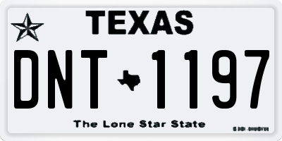 TX license plate DNT1197