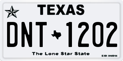 TX license plate DNT1202
