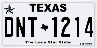 TX license plate DNT1214