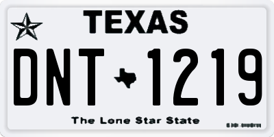 TX license plate DNT1219