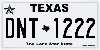 TX license plate DNT1222