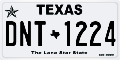 TX license plate DNT1224