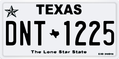 TX license plate DNT1225