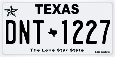 TX license plate DNT1227