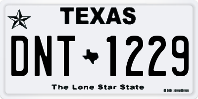 TX license plate DNT1229