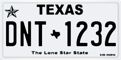 TX license plate DNT1232