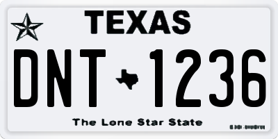 TX license plate DNT1236