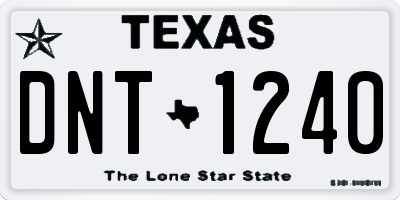 TX license plate DNT1240