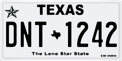 TX license plate DNT1242