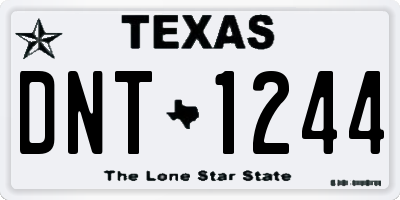 TX license plate DNT1244