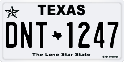 TX license plate DNT1247