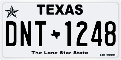 TX license plate DNT1248