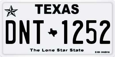 TX license plate DNT1252