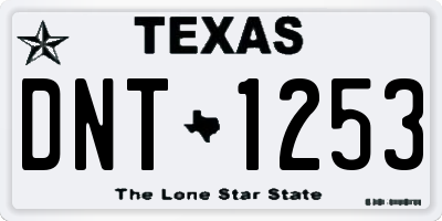 TX license plate DNT1253
