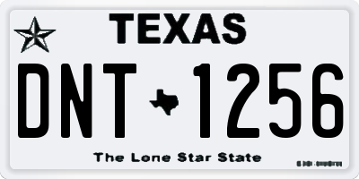 TX license plate DNT1256