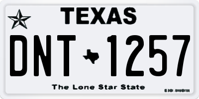 TX license plate DNT1257