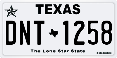 TX license plate DNT1258