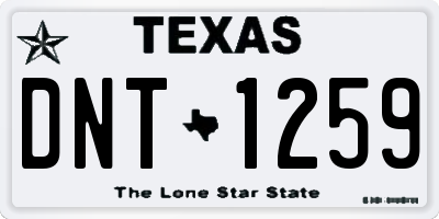 TX license plate DNT1259
