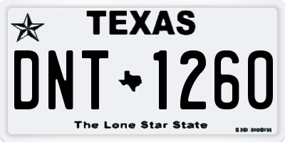 TX license plate DNT1260