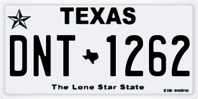 TX license plate DNT1262