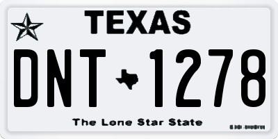 TX license plate DNT1278