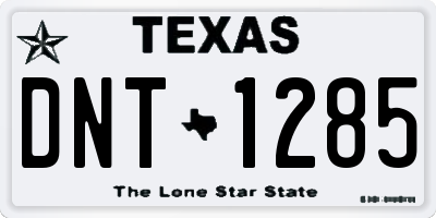 TX license plate DNT1285
