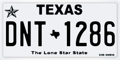 TX license plate DNT1286