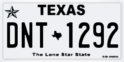 TX license plate DNT1292