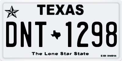 TX license plate DNT1298
